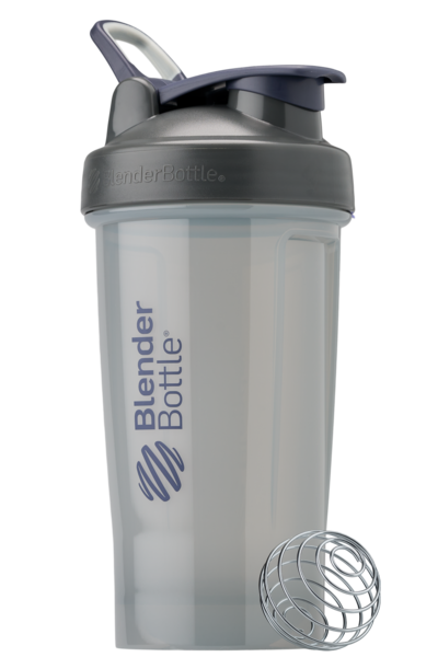 Gray 24oz protein shake cup made of odor-resistant Tritan. | Color#pewter_Size#24oz